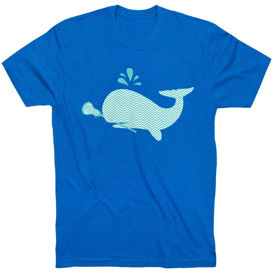 Girls Lacrosse Short Sleeve T-Shirt - Chevron Lax Whale 1 Girls Lacrosse Short Sleeve T-Shirt - Chevron Lax Whale