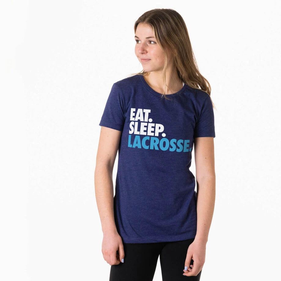 Girls Lacrosse Women's Everyday Tee - Eat. Sleep. Lacrosse. 2 Girls Lacrosse Women's Everyday Tee - Eat. Sleep. Lacrosse. - Image 2