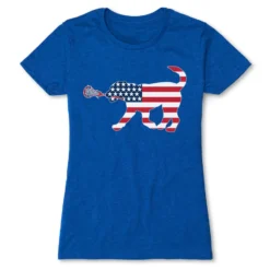 Girls Lacrosse Women's Everyday Tee - Patriotic LuLa The Lax Dog