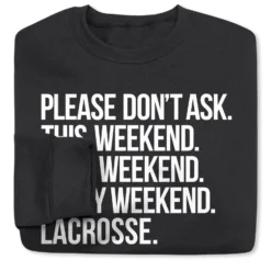 Lacrosse Crewneck Sweatshirt - All Weekend Lacrosse -Sport Play Mode lx 10693 BLACK FOLD
