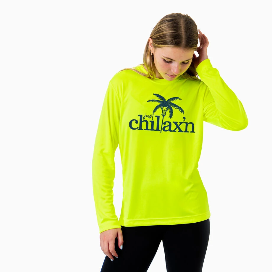 Lacrosse Long Sleeve Performance Tee - Just Chillax'n 3 Lacrosse Long Sleeve Performance Tee - Just Chillax'n - Image 3