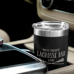 Girls Lacrosse 20oz. Double Insulated Tumbler - You're The Best Dad Ever -Sport Play Mode lx 11225 BLACK CAR
