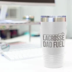 Guys Lacrosse 20oz. Double Insulated Tumbler - Lacrosse Dad Fuel -Sport Play Mode lx 11273 WHITE DESK