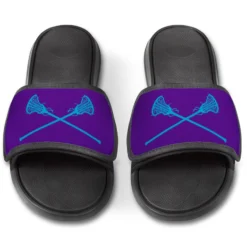 Girls Lacrosse Repwell® Slide Sandals - Crossed Sticks 7 Girls Lacrosse Repwell® Slide Sandals - Crossed Sticks -Sport Play Mode lx 11307 PURPLECAROLINA FRONT