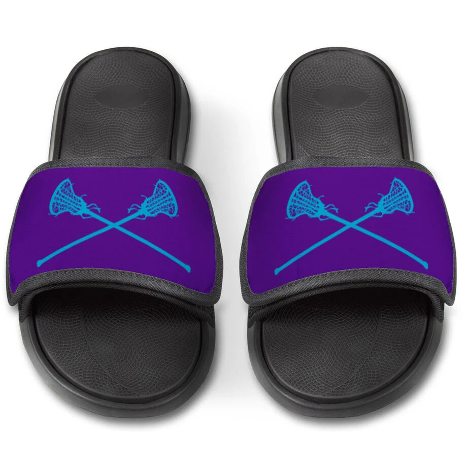 Girls Lacrosse Repwell® Slide Sandals - Crossed Sticks 3 Girls Lacrosse Repwell® Slide Sandals - Crossed Sticks - Image 3