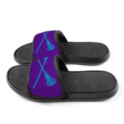 Girls Lacrosse Repwell® Slide Sandals - Crossed Sticks 8 Girls Lacrosse Repwell® Slide Sandals - Crossed Sticks -Sport Play Mode lx 11307 PURPLECAROLINA SIDE