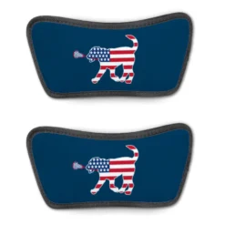 Girls Lacrosse Repwell® Sandal Straps - Patriotic Lula The Lax Dog