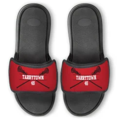 Girls Lacrosse Repwell® Slide Sandals - Personalized Crossed Sticks