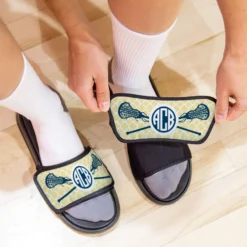 Girls Lacrosse Repwell® Sandal Straps - Personalized Monogram Sticks With Quatrefoil Pattern 7 Girls Lacrosse Repwell® Sandal Straps - Personalized Monogram Sticks With Quatrefoil Pattern -Sport Play Mode lx 11314 STRAPS YELLOW LIFESTYLE