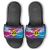 Girls Lacrosse Repwell® Slide Sandals - Personalized Tie-Dye Pattern With Lacrosse Sticks