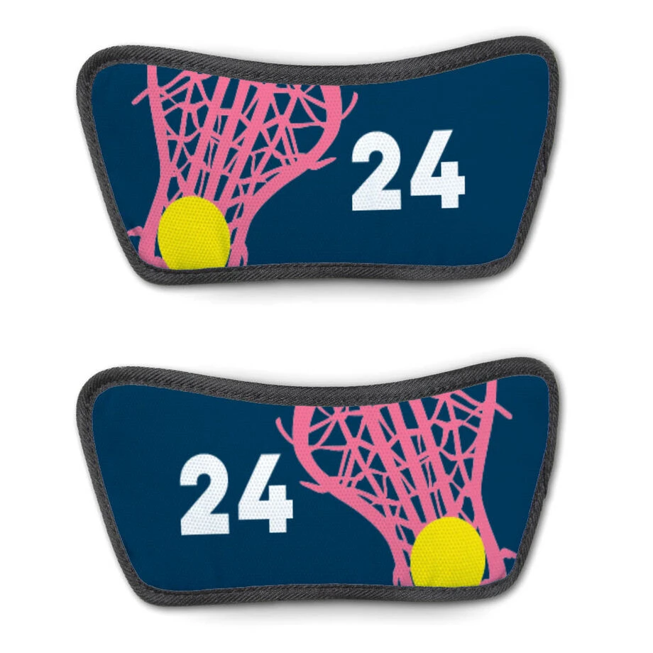 Girls Lacrosse Repwell® Sandal Straps - Stick And Number Reflected 1 Girls Lacrosse Repwell® Sandal Straps - Stick And Number Reflected