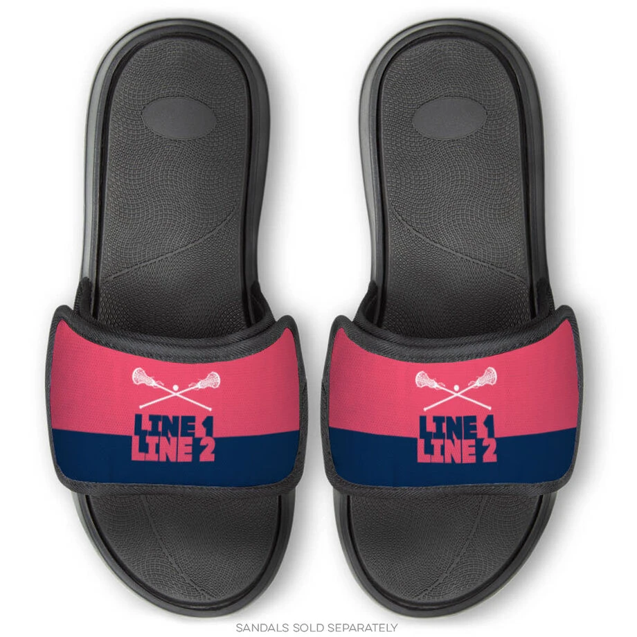 Girls Lacrosse Repwell® Sandal Straps - Team Name Colorblock 3 Girls Lacrosse Repwell® Sandal Straps - Team Name Colorblock - Image 3