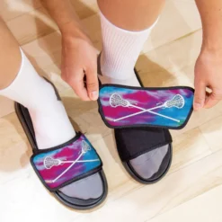 Girls Lacrosse Repwell® Sandal Straps - Tie-Dye With Crossed Sticks 7 Girls Lacrosse Repwell® Sandal Straps - Tie-Dye With Crossed Sticks -Sport Play Mode lx 11320 STRAPS LIFESTYLE
