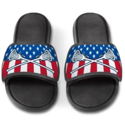 Girls Lacrosse Repwell® Slide Sandals - USA Lacrosse -Sport Play Mode lx 11321 FRONT