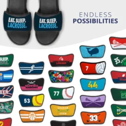 Guys Lacrosse Repwell® Sandal Straps - Eat. Sleep. Lacrosse. 9 Guys Lacrosse Repwell® Sandal Straps - Eat. Sleep. Lacrosse. -Sport Play Mode lx 11552 STRAPS NAVY MULTI