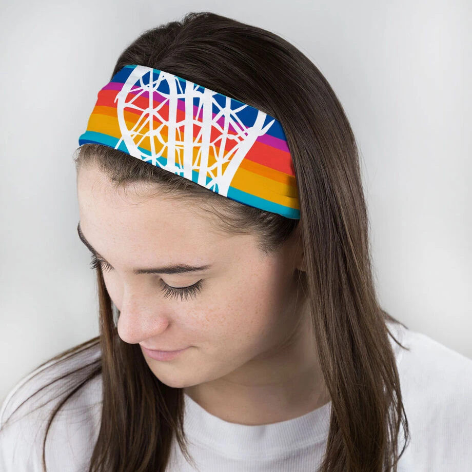 Girls Lacrosse Multifunctional Headwear - Sunset Stripes RokBAND 4 Girls Lacrosse Multifunctional Headwear - Sunset Stripes RokBAND - Image 4
