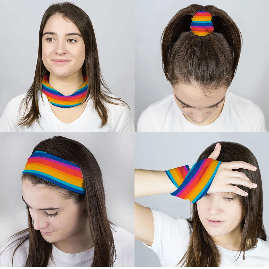 Girls Lacrosse Multifunctional Headwear - Sunset Stripes RokBAND 2 Girls Lacrosse Multifunctional Headwear - Sunset Stripes RokBAND - Image 2
