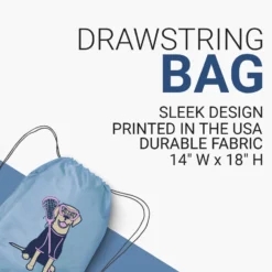 Girls Lacrosse Drawstring Backpack - Lily The Lacrosse Dog -Sport Play Mode lx 11617 LIGHTBLUE DETAILS