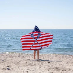 Guys Lacrosse Hooded Towel - American Flag 13 Guys Lacrosse Hooded Towel - American Flag -Sport Play Mode lx 11889 LIFESTYLE BEACH 4