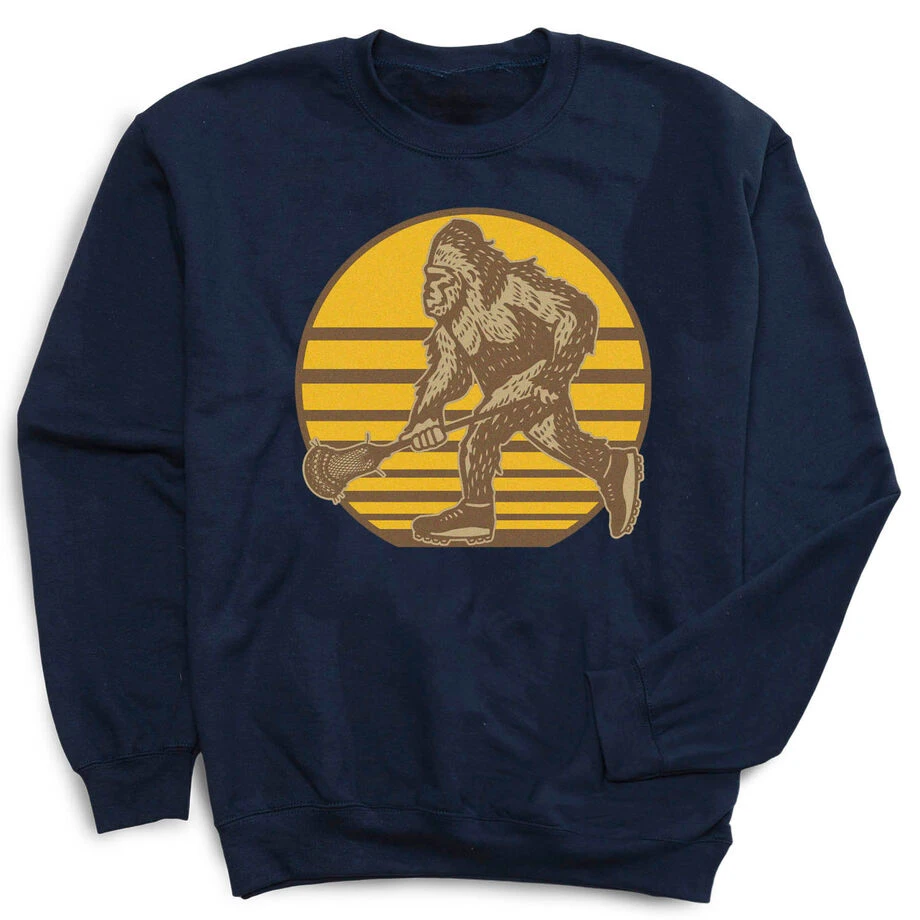Guys Lacrosse Crewneck Sweatshirt - BigFoot 1 Guys Lacrosse Crewneck Sweatshirt - BigFoot