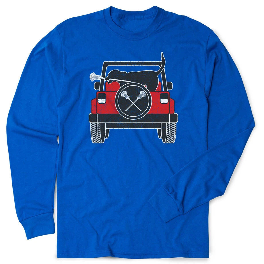Guys Lacrosse Tshirt Long Sleeve - Chillax Cruiser 1 Guys Lacrosse Tshirt Long Sleeve - Chillax Cruiser