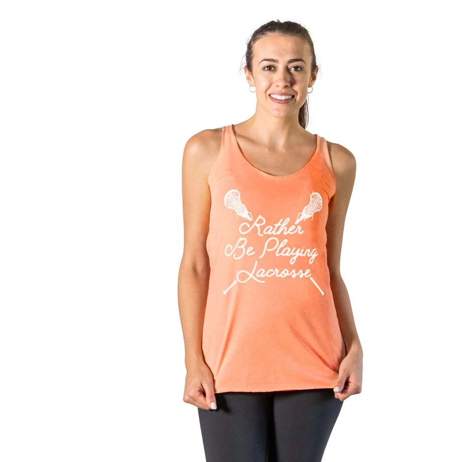 Girls Lacrosse Women's Everyday Tank Top - Rather Be Playing Lacrosse 2 Girls Lacrosse Women's Everyday Tank Top - Rather Be Playing Lacrosse - Image 2