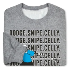 Guys Lacrosse Crewneck Sweatshirt - Dodge Snipe Celly -Sport Play Mode lx 12146 GRAY FOLD