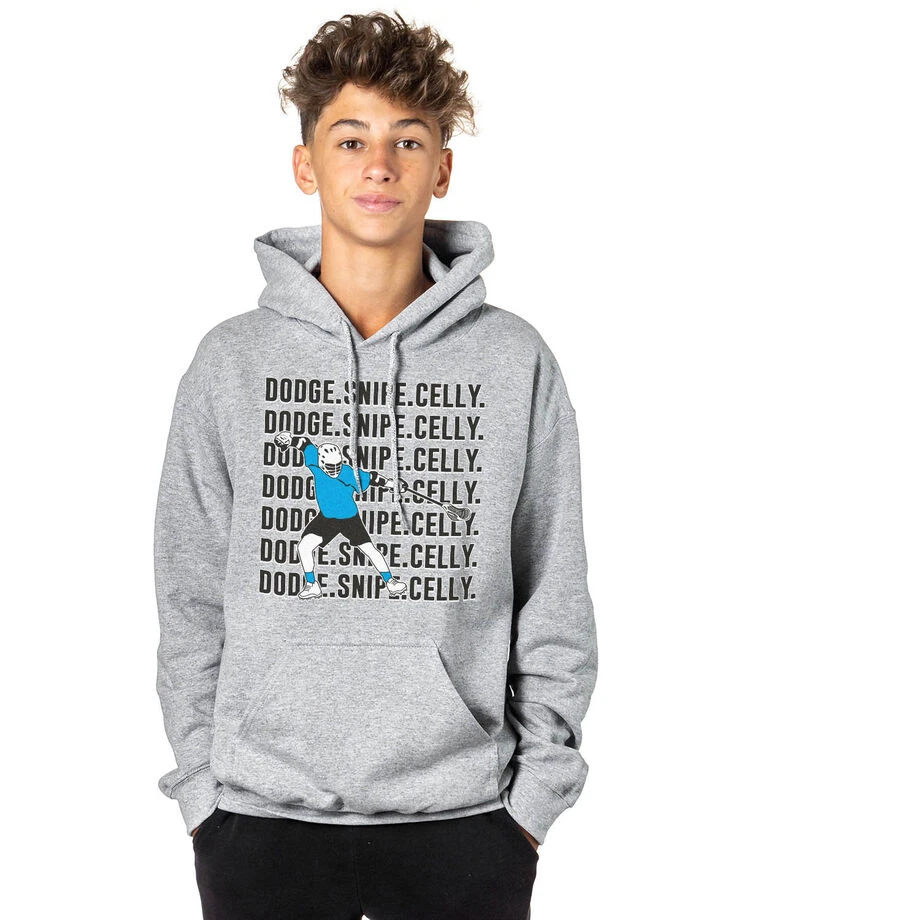 Guys Lacrosse Hooded Sweatshirt - Dodge Snipe Celly 2 Guys Lacrosse Hooded Sweatshirt - Dodge Snipe Celly - Image 2