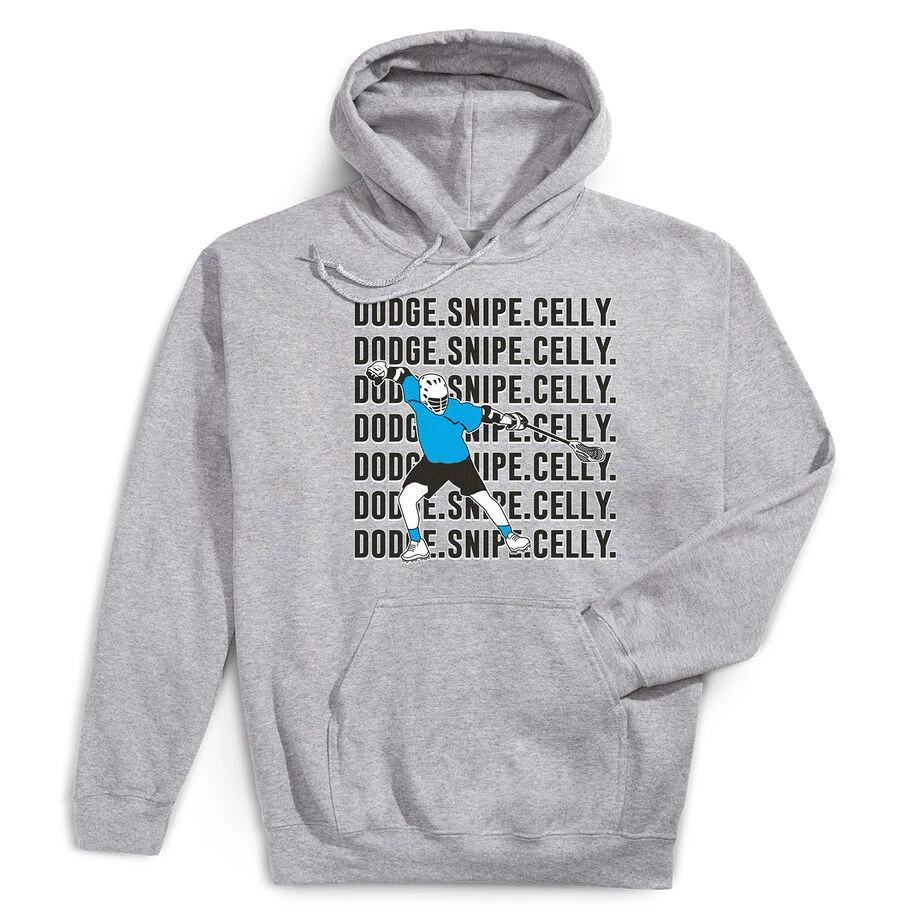 Guys Lacrosse Hooded Sweatshirt - Dodge Snipe Celly 1 Guys Lacrosse Hooded Sweatshirt - Dodge Snipe Celly