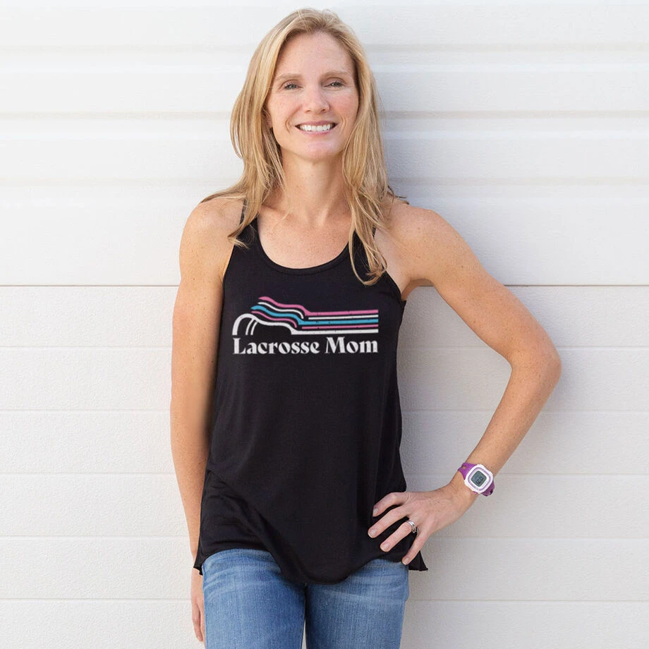 Lacrosse Flowy Racerback Tank Top - Lacrosse Mom Sticks 2 Lacrosse Flowy Racerback Tank Top - Lacrosse Mom Sticks - Image 2