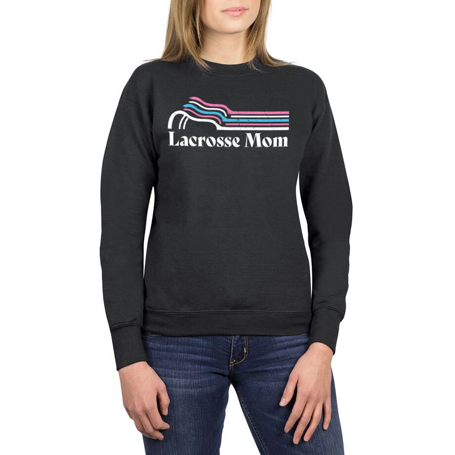 Lacrosse Crewneck Sweatshirt - Lacrosse Mom Sticks 2 Lacrosse Crewneck Sweatshirt - Lacrosse Mom Sticks - Image 2