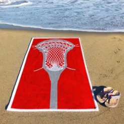 Guys Lacrosse Beach Towel - Lax Time 7 Guys Lacrosse Beach Towel - Lax Time -Sport Play Mode lx 12294 RED BEACH