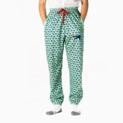 Girls Lacrosse Lounge Pants - Santa Lula The Lax Dog 14 Girls Lacrosse Lounge Pants - Santa Lula The Lax Dog -Sport Play Mode lx 12297 MODEL FRONT