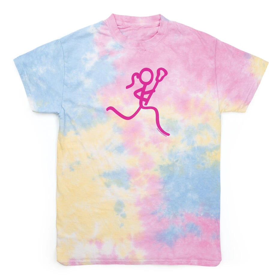 Girls Lacrosse Short Sleeve T-Shirt - Neon Lax Girl Tie Dye 1 Girls Lacrosse Short Sleeve T-Shirt - Neon Lax Girl Tie Dye