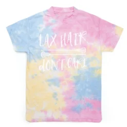Girls Lacrosse Short Sleeve T-Shirt - LAX Hair Don't Care Tie Dye