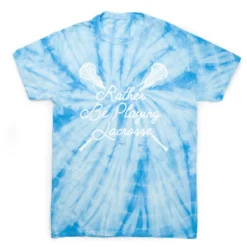 Girls Lacrosse Short Sleeve T-Shirt - Rather Be Playing Lacrosse Tie Dye