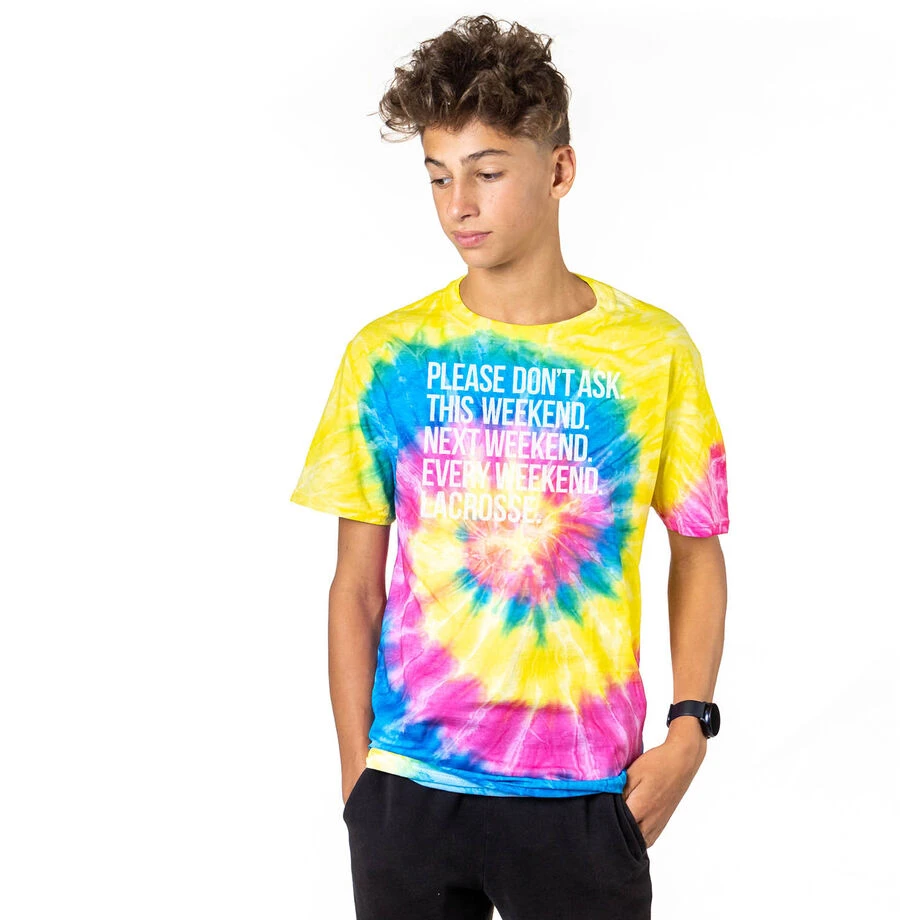 Lacrosse Short Sleeve T-Shirt - All Weekend Lacrosse Tie Dye 2 Lacrosse Short Sleeve T-Shirt - All Weekend Lacrosse Tie Dye - Image 2