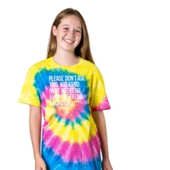 Lacrosse Short Sleeve T-Shirt - All Weekend Lacrosse Tie Dye 5 Lacrosse Short Sleeve T-Shirt - All Weekend Lacrosse Tie Dye -Sport Play Mode lx 12348 SUNSHINE MODEL GIRL
