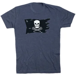 Guys Lacrosse Short Sleeve T-Shirt - Lax Pirate Flag