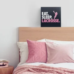 Girls Lacrosse Canvas Wall Art - Eat Sleep Lacrosse 8 Girls Lacrosse Canvas Wall Art - Eat Sleep Lacrosse -Sport Play Mode lx 12425 LIFESTYLE GIRL