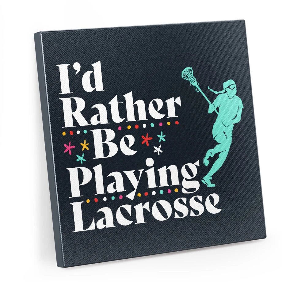 Girls Lacrosse Canvas Wall Art - Rather Be Playing Lacrosse - 2 Piece Set 4 Girls Lacrosse Canvas Wall Art - Rather Be Playing Lacrosse - 2 Piece Set - Image 4