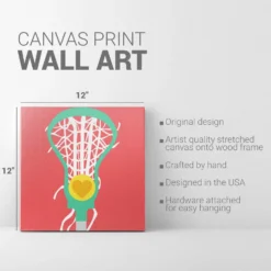 Girls Lacrosse Canvas Wall Art - Lacrosse Stick & Love 7 Girls Lacrosse Canvas Wall Art - Lacrosse Stick & Love -Sport Play Mode lx 12431 DETAILS