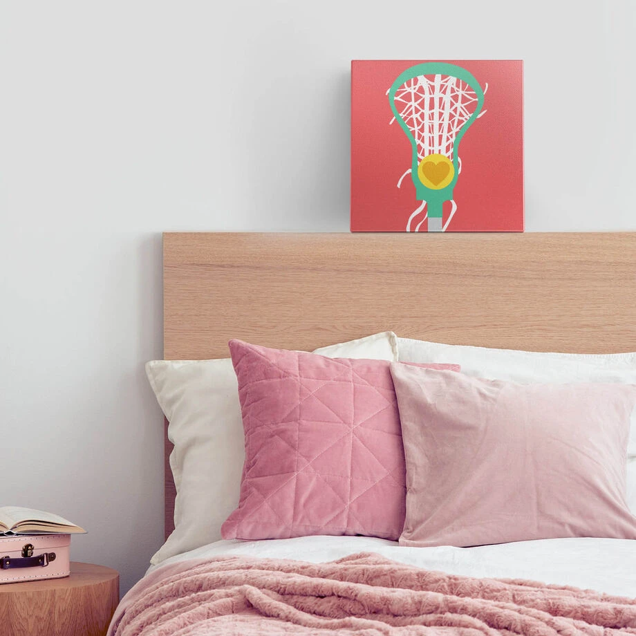 Girls Lacrosse Canvas Wall Art - Lacrosse Stick & Love 4 Girls Lacrosse Canvas Wall Art - Lacrosse Stick & Love - Image 4