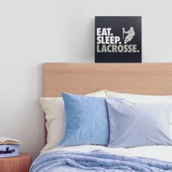 Guys Lacrosse Canvas Wall Art - Eat Sleep Lacrosse -Sport Play Mode lx 12432 LIFESTYLE BOY
