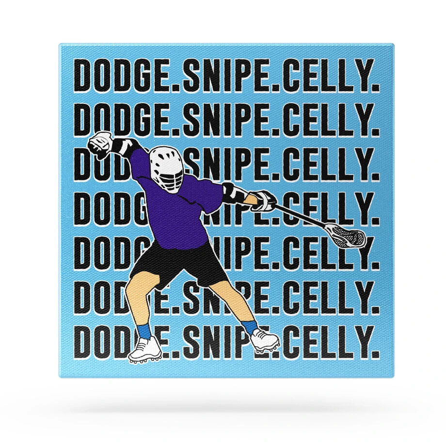 Guys Lacrosse Canvas Wall Art - Celly Lacrosse 2 Guys Lacrosse Canvas Wall Art - Celly Lacrosse - Image 2