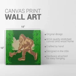 Guys Lacrosse Canvas Wall Art - Big Foot Lacrosse -Sport Play Mode lx 12435 DETAILS