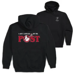 Guys Lacrosse Hooded Sweatshirt - Ain't Afraid Of No Post (Back Design)