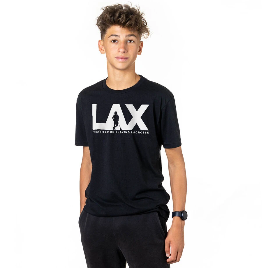 Guys Lacrosse Short Sleeve T-Shirt - I'd Rather Lax 2 Guys Lacrosse Short Sleeve T-Shirt - I'd Rather Lax - Image 2
