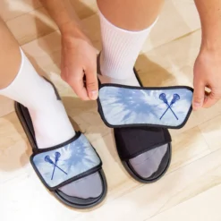 Girls Lacrosse Repwell® Slide Sandals - Crossed Sticks With Tie-Dye -Sport Play Mode lx 12544 LIFESTYLE