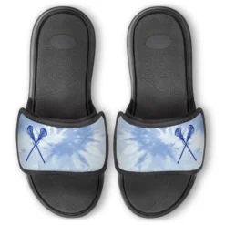 Girls Lacrosse Repwell® Slide Sandals - Crossed Sticks With Tie-Dye